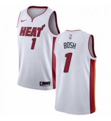 Womens Nike Miami Heat 1 Chris Bosh Authentic NBA Jersey Association Edition