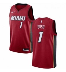 Womens Nike Miami Heat 1 Chris Bosh Authentic Red NBA Jersey Statement Edition