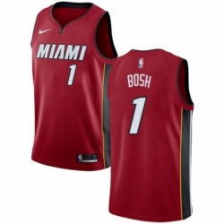 Womens Nike Miami Heat 1 Chris Bosh Authentic Red NBA Jersey Statement Edition