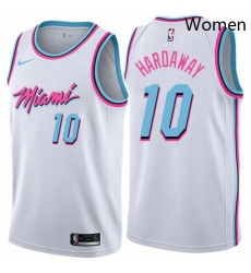 Womens Nike Miami Heat 10 Tim Hardaway Swingman White NBA Jersey City Edition