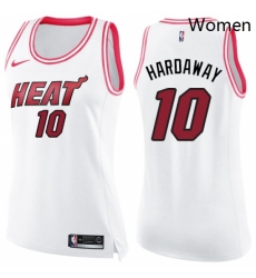 Womens Nike Miami Heat 10 Tim Hardaway Swingman WhitePink Fashion NBA Jersey