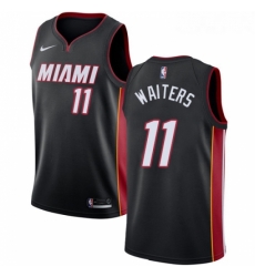Womens Nike Miami Heat 11 Dion Waiters Swingman Black Road NBA Jersey Icon Edition