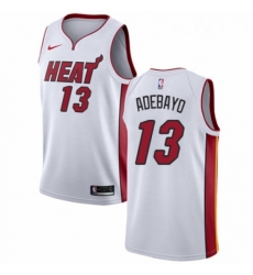 Womens Nike Miami Heat 13 Edrice Adebayo Swingman NBA Jersey Association Edition 
