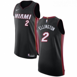 Womens Nike Miami Heat 2 Wayne Ellington Authentic Black Road NBA Jersey Icon Edition