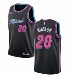 Womens Nike Miami Heat 20 Justise Winslow Swingman Black NBA Jersey City Edition