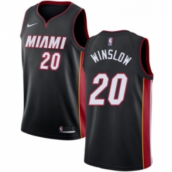 Womens Nike Miami Heat 20 Justise Winslow Swingman Black Road NBA Jersey Icon Edition