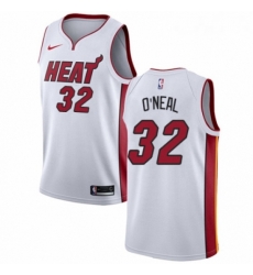 Womens Nike Miami Heat 32 Shaquille ONeal Authentic NBA Jersey Association Edition