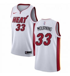 Womens Nike Miami Heat 33 Alonzo Mourning Swingman NBA Jersey Association Edition