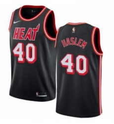 Womens Nike Miami Heat 40 Udonis Haslem Authentic Black Black Fashion Hardwood Classics NBA Jersey
