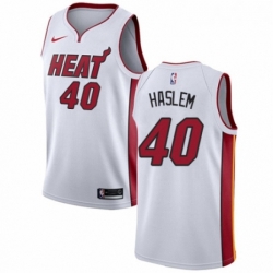 Womens Nike Miami Heat 40 Udonis Haslem Authentic NBA Jersey Association Edition