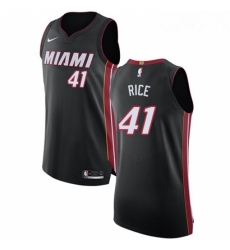 Womens Nike Miami Heat 41 Glen Rice Authentic Black Road NBA Jersey Icon Edition