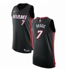 Womens Nike Miami Heat 7 Goran Dragic Authentic Black Road NBA Jersey Icon Edition