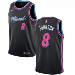 Womens Nike Miami Heat 8 Tyler Johnson Swingman Black NBA Jersey City Edition 