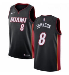 Womens Nike Miami Heat 8 Tyler Johnson Swingman Black Road NBA Jersey Icon Edition 
