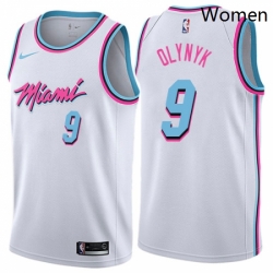 Womens Nike Miami Heat 9 Kelly Olynyk Swingman White NBA Jersey City Edition 