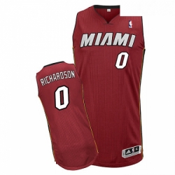Youth Adidas Miami Heat 0 Josh Richardson Authentic Red Alternate NBA Jersey