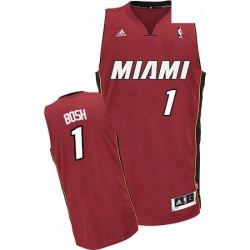 Youth Adidas Miami Heat 1 Chris Bosh Swingman Red Alternate NBA Jersey