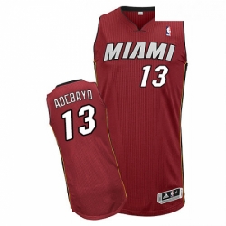 Youth Adidas Miami Heat 13 Edrice Adebayo Authentic Red Alternate NBA Jersey 