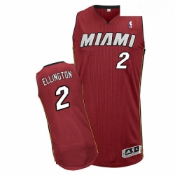 Youth Adidas Miami Heat 2 Wayne Ellington Authentic Red Alternate NBA Jersey