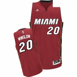 Youth Adidas Miami Heat 20 Justise Winslow Swingman Red Alternate NBA Jersey