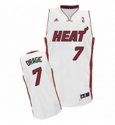 Youth Adidas Miami Heat 7 Goran Dragic Swingman White Home NBA Jersey