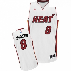 Youth Adidas Miami Heat 8 Tyler Johnson Swingman White Home NBA Jersey 