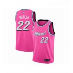 Youth Miami Heat 22 Jimmy Butler Pink Swingman Jersey Earned Edition 