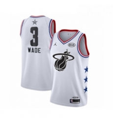 Youth Miami Heat 3 Dwyane Wade Swingman White 2019 All Star Game Basketball Jersey