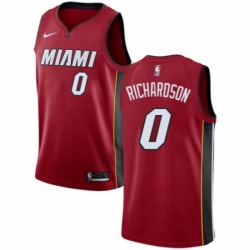 Youth Nike Miami Heat 0 Josh Richardson Authentic Red NBA Jersey Statement Edition