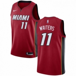 Youth Nike Miami Heat 11 Dion Waiters Swingman Red NBA Jersey Statement Edition