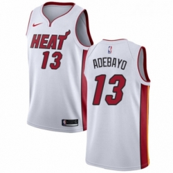 Youth Nike Miami Heat 13 Edrice Adebayo Authentic NBA Jersey Association Edition 