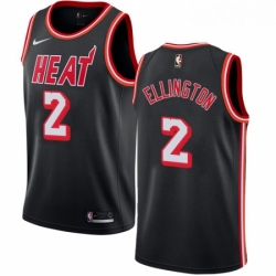 Youth Nike Miami Heat 2 Wayne Ellington Swingman Black Black Fashion Hardwood Classics NBA Jersey