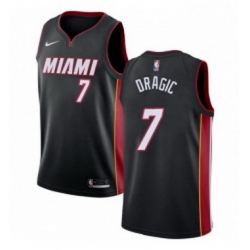 Youth Nike Miami Heat 7 Goran Dragic Swingman Black Road NBA Jersey Icon Edition