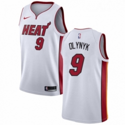 Youth Nike Miami Heat 9 Kelly Olynyk Authentic NBA Jersey Association Edition 