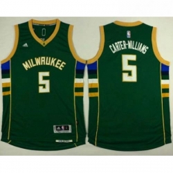 Bucks 5 Michael Carter Williams Green Stitched NBA Jersey 