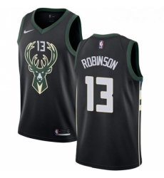Mens Adidas Milwaukee Bucks 13 Glenn Robinson Authentic Black Alternate NBA Jersey Statement Edition 
