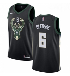 Mens Adidas Milwaukee Bucks 6 Eric Bledsoe Authentic Black Alternate NBA Jersey Statement Edition 