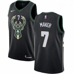 Mens Nike Milwaukee Bucks 7 Thon Maker Authentic Black Alternate NBA Jersey Statement Edition 