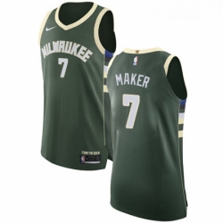 Mens Nike Milwaukee Bucks 7 Thon Maker Authentic Green Road NBA Jersey Icon Edition 