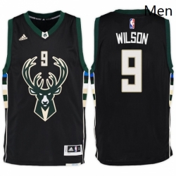 Milwaukee Bucks 9 D J Wilson Alternate Black New Swingman Stitched NBA Jersey