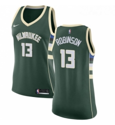 Womens Nike Milwaukee Bucks 13 Glenn Robinson Authentic Green Road NBA Jersey Icon Edition 