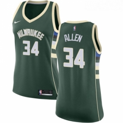 Womens Nike Milwaukee Bucks 34 Ray Allen Swingman Green Road NBA Jersey Icon Edition