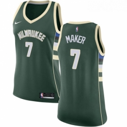 Womens Nike Milwaukee Bucks 7 Thon Maker Authentic Green Road NBA Jersey Icon Edition 