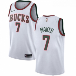 Womens Nike Milwaukee Bucks 7 Thon Maker Authentic White Fashion Hardwood Classics NBA Jersey 