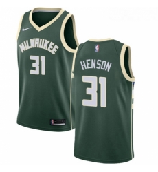 Youth Nike Milwaukee Bucks 31 John Henson Swingman Green Road NBA Jersey Icon Edition 