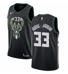 Youth Nike Milwaukee Bucks 33 Kareem Abdul Jabbar Swingman Black Alternate NBA Jersey Statement Edition 