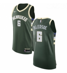 Youth Nike Milwaukee Bucks 6 Eric Bledsoe Authentic Green Road NBA Jersey Icon Edition 