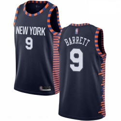 Knicks 9 R J  Barrett Navy Basketball Swingman City Edition 2019 20 Jersey