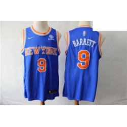 Knicks 9 R J  Barrett Royal Nike Swingman Jersey