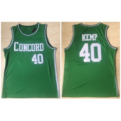 Men Concord Academy 40 Shawn Kemp Green High School Basketball Jersey